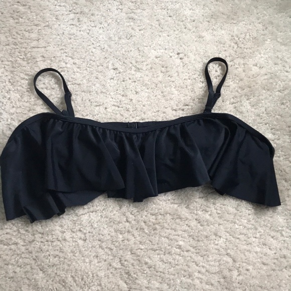 Old Navy Black Ruffle Swim Top - Picture 1 of 3